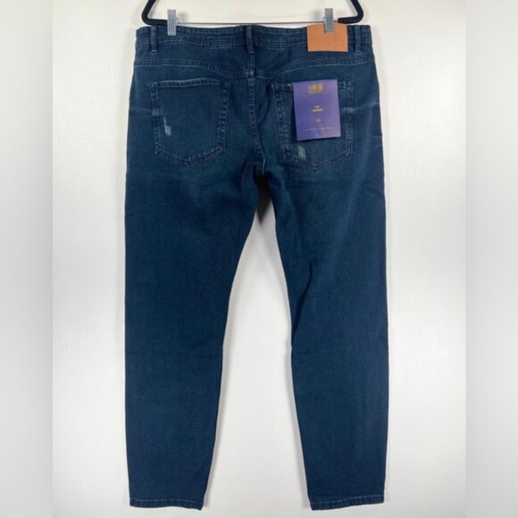 NWT CAVALLI CLASS SLIM‎ STRAIGHT Distressed Jeans OXJ211 DS028 Size 38 X 30 - Picture 3 of 14